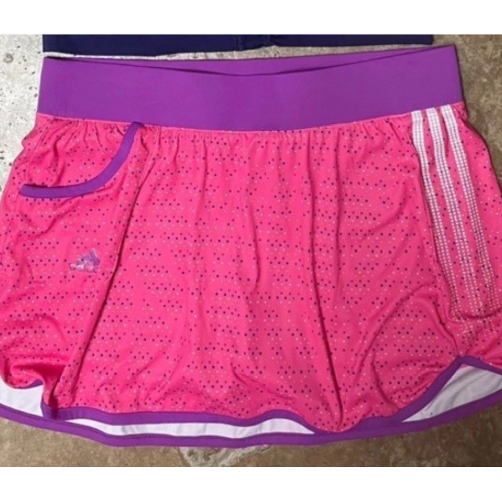Adidas Women's Pink and Purple Tennis Skort - Picture 4 of 9